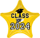 Class of 2024 Yellow Star 18″ Balloon