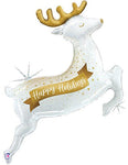 48" Glistening Holiday Reindeer - Holographic - Betallic