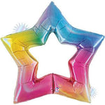 48" Open Star OPAL - Holographic Foil Balloon - Pack of 2 - Betallic