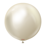 Mirror White Gold 36″ Latex Balloons (2 count)