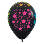 Neon Bold Stars 11″ Latex Balloons (50 count)