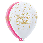 Sempertex Happy Birthday Crowns 11″ Latex Balloons (50 count)