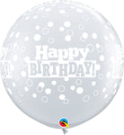 Birthday Confetti Dots-A-Round 36″ Latex Balloons (2 count)