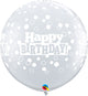 Birthday Confetti Dots-A-Round 36″ Latex Balloons (2 count)