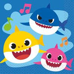 5.5" Beverage Napkins - Baby Shark (16ct) - Unique