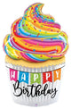 56" Special Delivery Birthday Cupcake - Betallic