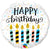 Birthday Candles & Dots 18" Balloon