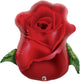 33" Red Rose Bud Flat