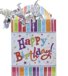5.7oz Balloon Weight - Colorful Stripes & Stars Tote - Amscan