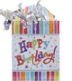 5.7oz Balloon Weight - Colorful Stripes & Stars Tote - Amscan