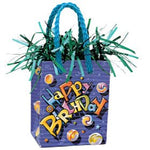5.7oz Balloon Weight - Happy Birthday Marbles Tote - Unique