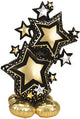 59" AirLoonz™ - Black & Gold Star Cluster - Anagram