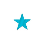 5in Die Cut Foil Star TURQUOISE pk 1dz - The Beistle Company