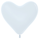 6" Fashion White Heart - (100ct) - Sempertex