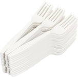 6" Plastic Forks - White (45ct) - Axxion