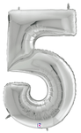 64" Gigaloon Number 5 - Silver - Betallic