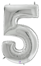 64" Gigaloon Number 5 - Silver - Betallic