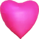 65" Heart - Hot Pink  - Winner Party