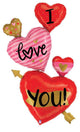 65" I Love You Hearts - Betallic