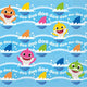 6.5" Luncheon Napkins - Baby Shark (16ct) - Unique