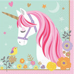 6.5" Luncheon Napkins - Magical Unicorn (16ct) - Amscan