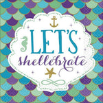 6.5" Luncheon Napkins - Mermaid Wishes (16ct) - Amscan