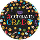 7" Paper Plates - Congrats Grad Emoji Graduation (60ct) - Amscan