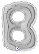 7" Megaloon Jr. Letter B - Silver (5ct) - Betallic