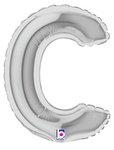 7" Megaloon Jr. Letter C - Silver (5ct) - Betallic