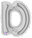 7" Megaloon Jr. Letter D - Silver (5ct) - Betallic