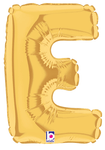 7" Megaloon Jr. Letter E - Gold (5ct) - Betallic
