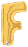 7" Megaloon Jr. Letter F - Gold (5ct) - Betallic