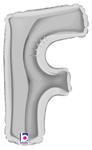 7" Megaloon Jr. Letter F - Silver (5ct) - Betallic