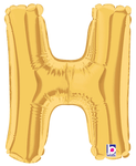 7" Megaloon Jr. Letter H - Gold (5ct) - Betallic