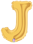 7" Megaloon Jr. Letter J - Gold (5ct) - Betallic