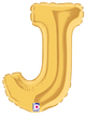 7" Megaloon Jr. Letter J - Gold (5ct) - Betallic