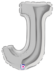 7" Megaloon Jr. Letter J - Silver (5ct) - Betallic