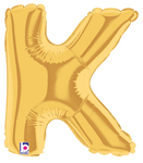 7" Megaloon Jr. Letter K - Gold (5ct) - Betallic