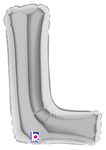 7" Megaloon Jr. Letter L - Silver (5ct) - Betallic