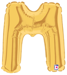 7" Megaloon Jr. Letter M - Gold (5ct) - Betallic