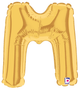 7" Megaloon Jr. Letter M - Gold (5ct) - Betallic