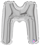 7" Megaloon Jr. Letter M - Silver (5ct) - Betallic
