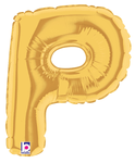 7" Megaloon Jr. Letter P - Gold (5ct) - Betallic