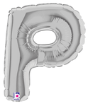 7" Megaloon Jr. Letter P - Silver (5ct) - Betallic