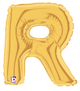 7" Megaloon Jr. Letter R - Gold (5ct) - Betallic