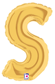 7" Megaloon Jr. Letter S - Gold (5ct) - Betallic