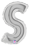 7" Megaloon Jr. Letter S - Silver (5ct) - Betallic