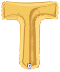 7" Megaloon Jr. Letter T - Gold (5ct) - Betallic