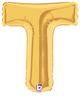 7" Megaloon Jr. Letter T - Gold (5ct) - Betallic