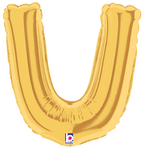7" Megaloon Jr. Letter U - Gold (5ct) - Betallic